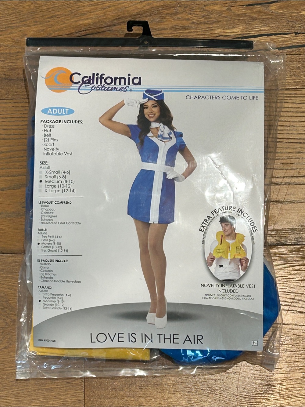 California Costumes Blue and White Flight Attendant Costume for Kids
